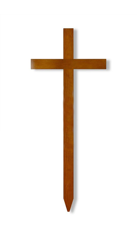Grabkreuz Fichte mittelbraun (75mm)