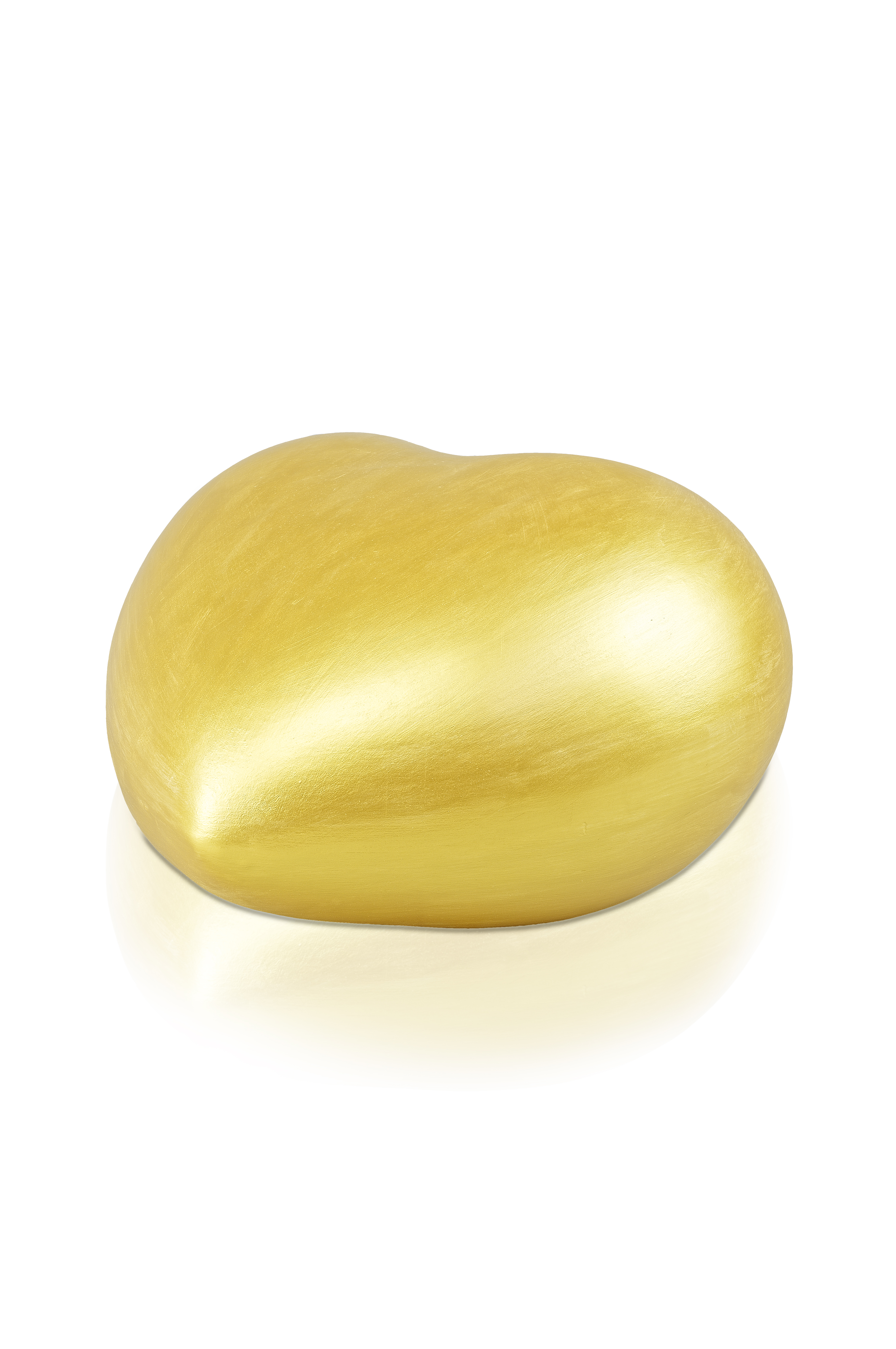 Keramikurne Herz, gold, gross