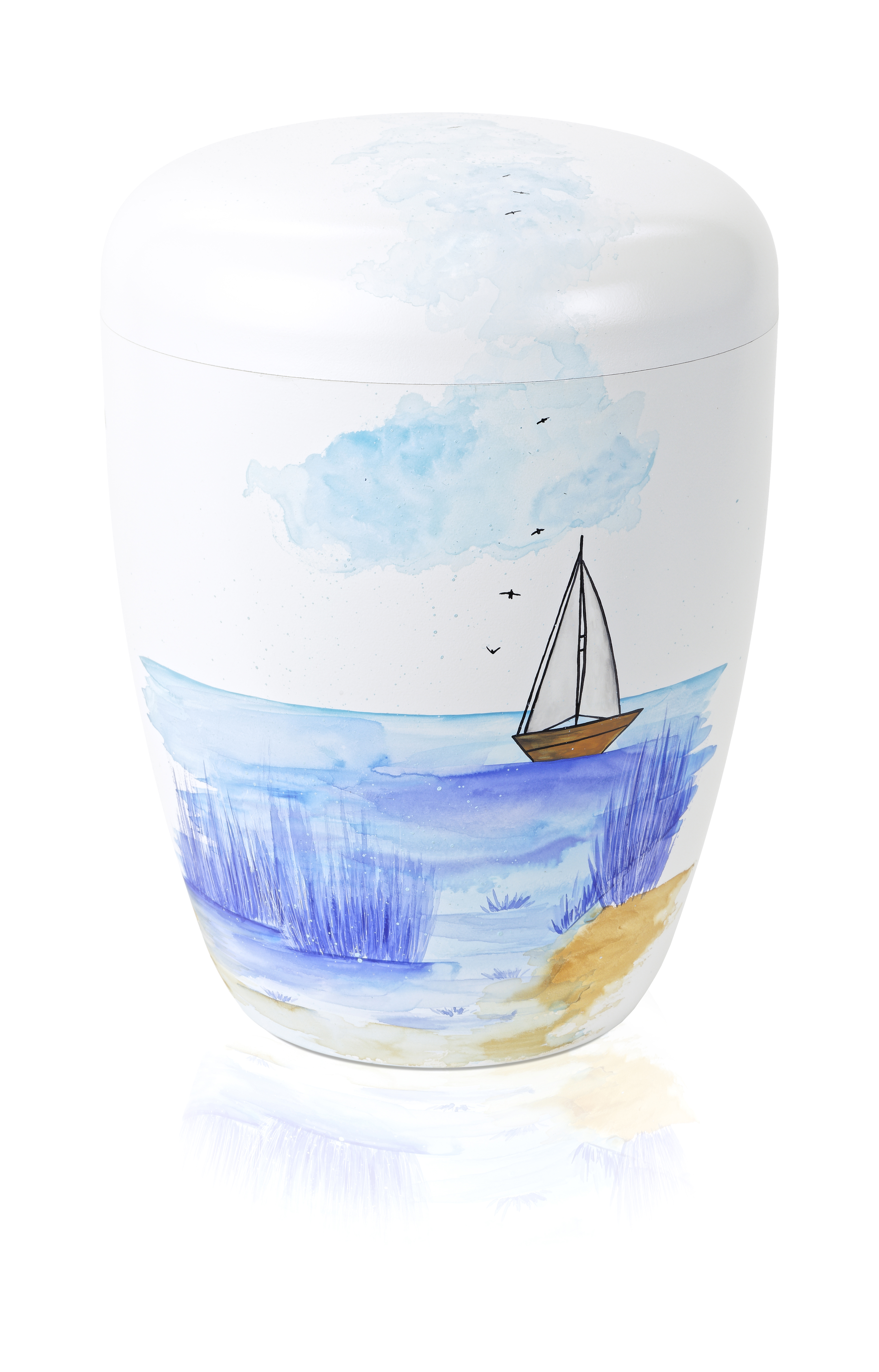 Ökourne, Segelboot, weiss