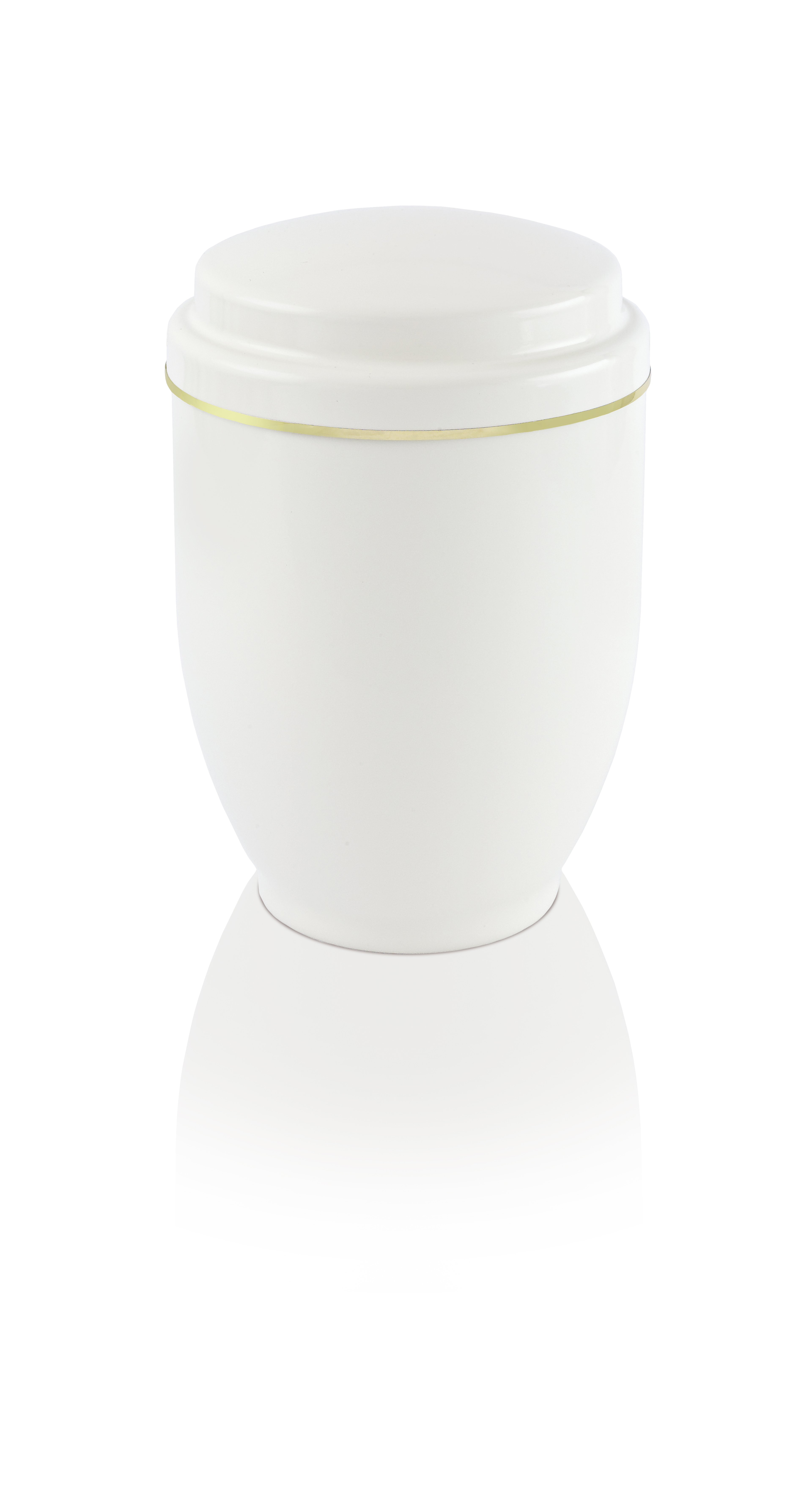 Stahlurne, Goldband, weiss, 3.0 L