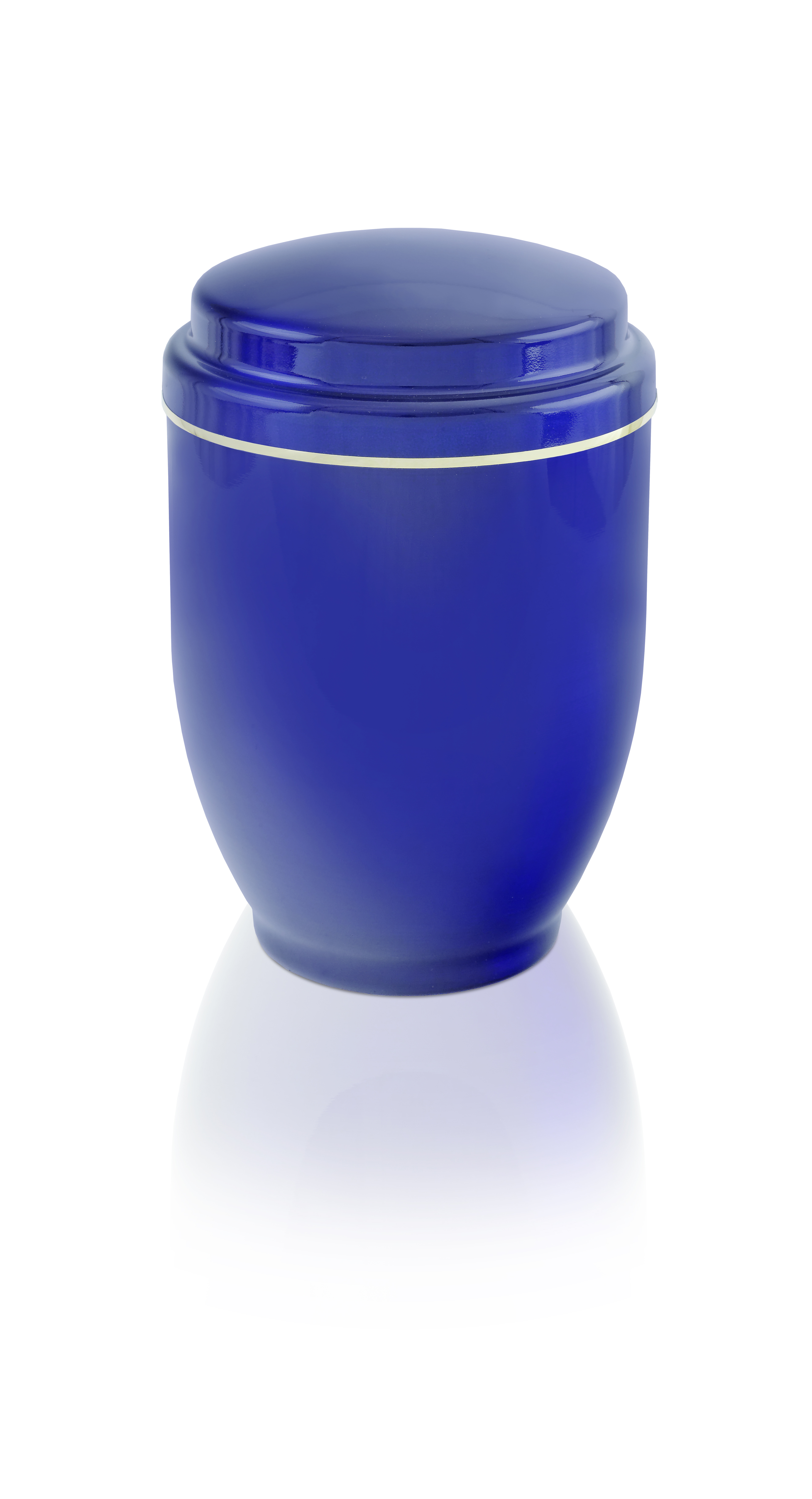Stahlurne, Goldband, blau 3.0 L
