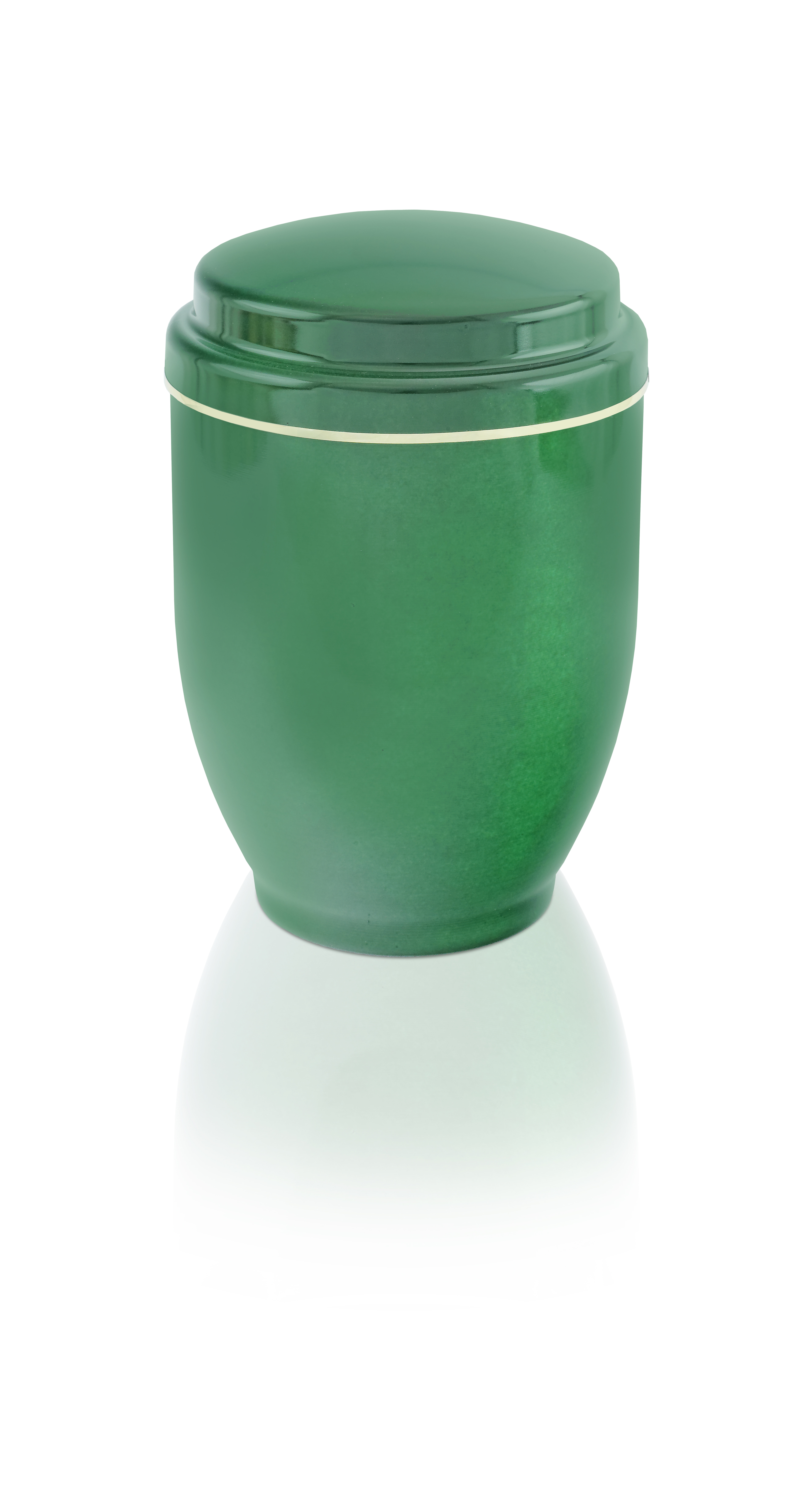 Stahlurne, Goldband, grün, 3.0 L