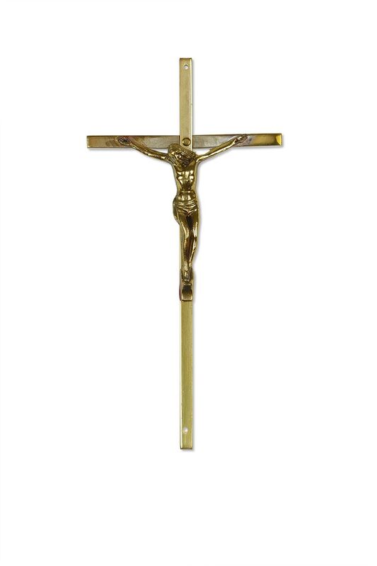 Sargkreuz mit Christus Gold für Kindersarg