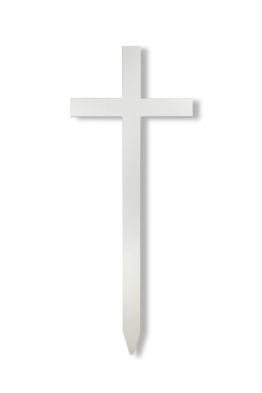 Grabkreuz Eiche Weiss (70mm)
