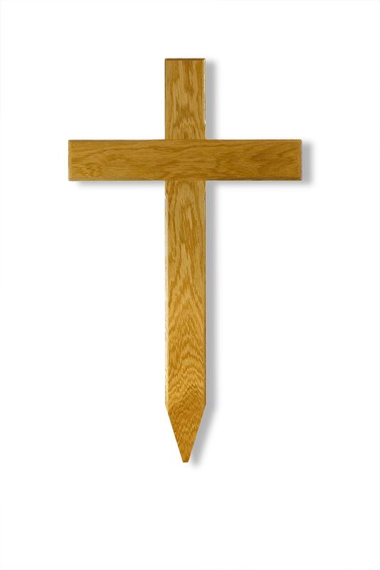 Grabkreuz Eiche profiliert (70mm)