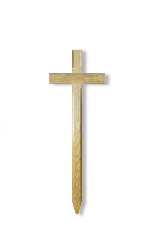 Grabkreuz Fichte natur, gekehlt (80mm)
