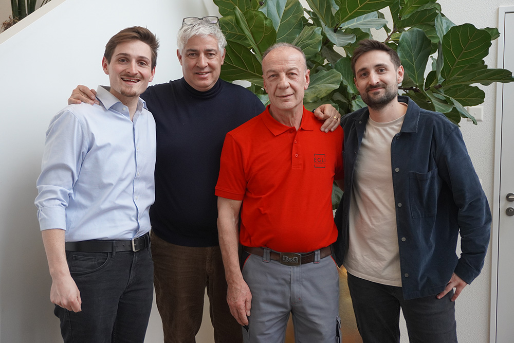 Michel und Andreas Egli, Ali Hasaj und Janek Egli