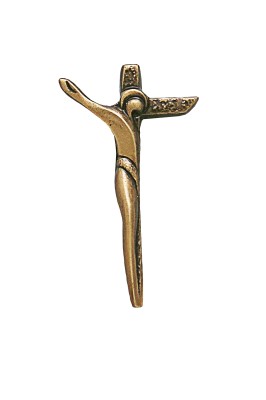 Emblem für Holzurne: Kreuz mit Christus