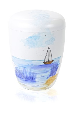 Ökourne, Segelboot, weiss