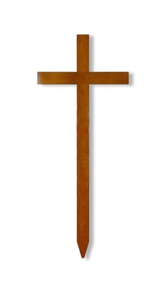 Grabkreuz Fichte mittelbraun (75mm)
