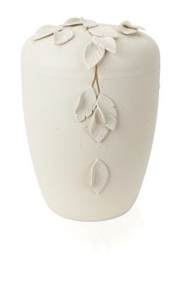 Ökourne, fallende Blätter, creme