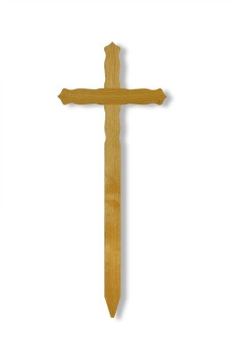 Grabkreuz Eiche geschweift (87mm)