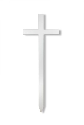 Grabkreuz Abachi weiss (60mm)