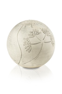 Keramikurne Kugel, Sandsteinoptik, Kerbel