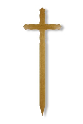 Grabkreuz Eiche geschweift (70mm)