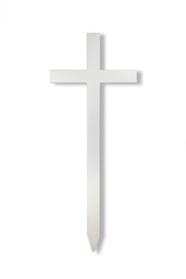 Grabkreuz Eiche Weiss (70mm)