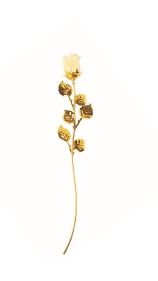 Metall-Rose für Sarg Gold